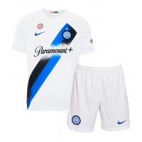 Billiga Inter Milan Barnkläder Borta fotbollskläder till baby 2023-24 Kortärmad (+ Korta byxor)